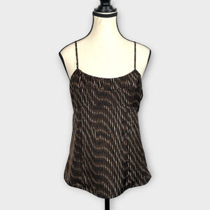 Banana Republic Spaghetti Strap Top Sz 4 Brown Careercore Office NEW